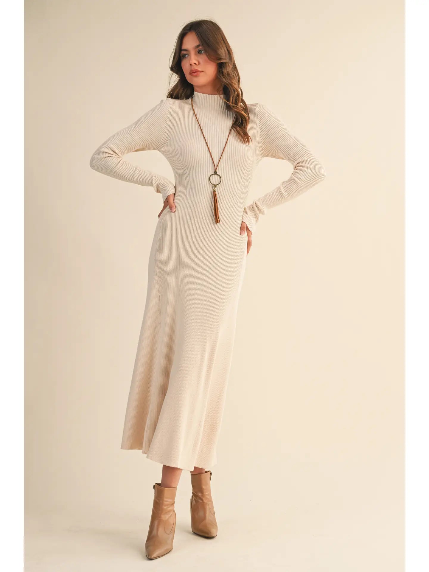 Mari Mock Neck Dress