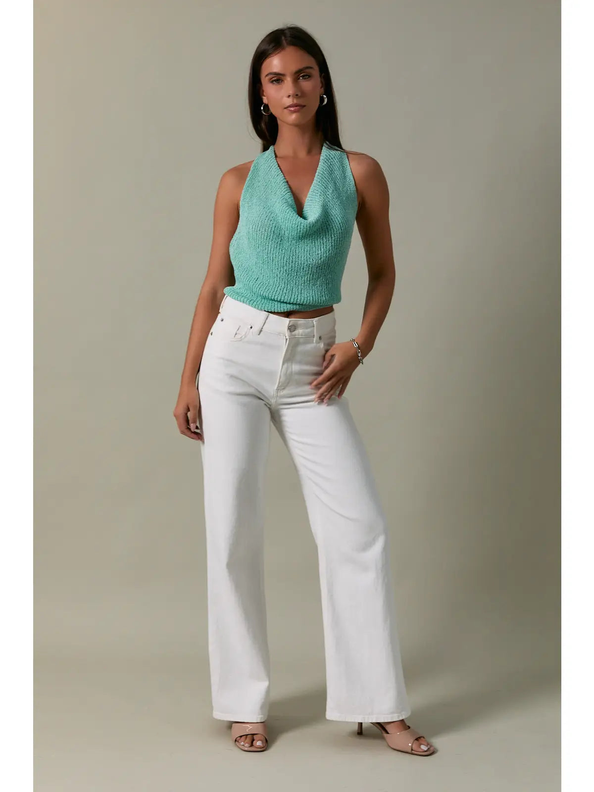 Cowl Neck Halter Top