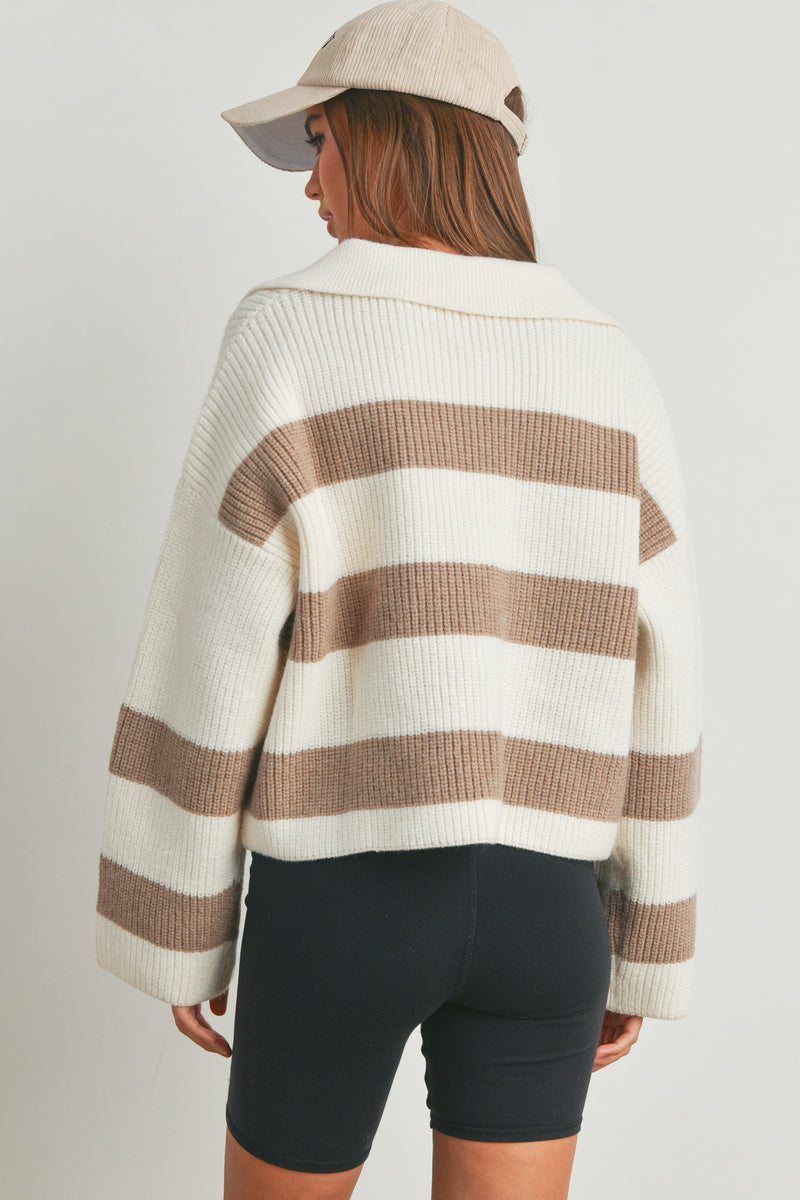 Ellison Sweater Ivory/Taupe