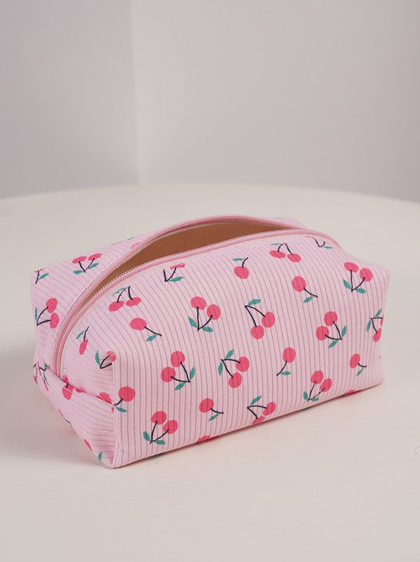 Pink Cherry Makeup Bag