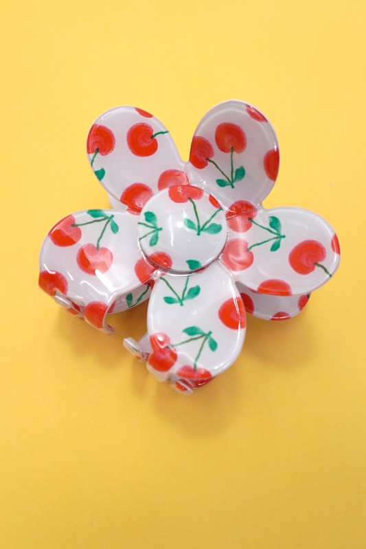 Flower Cherry Hair Clips