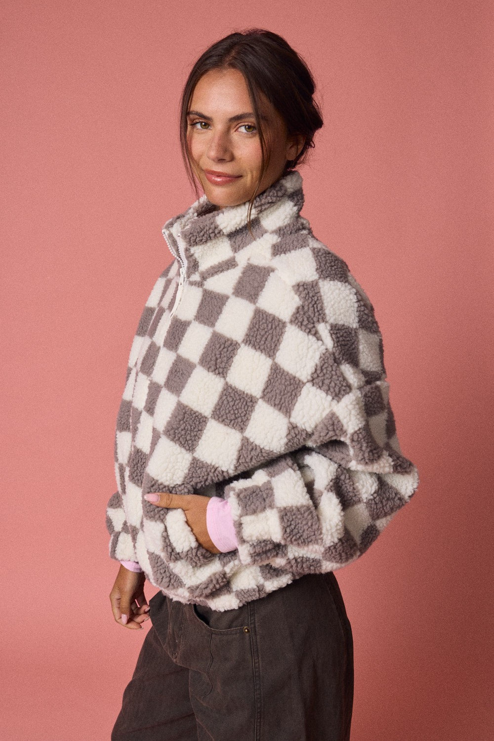 Black And White Check Jacket