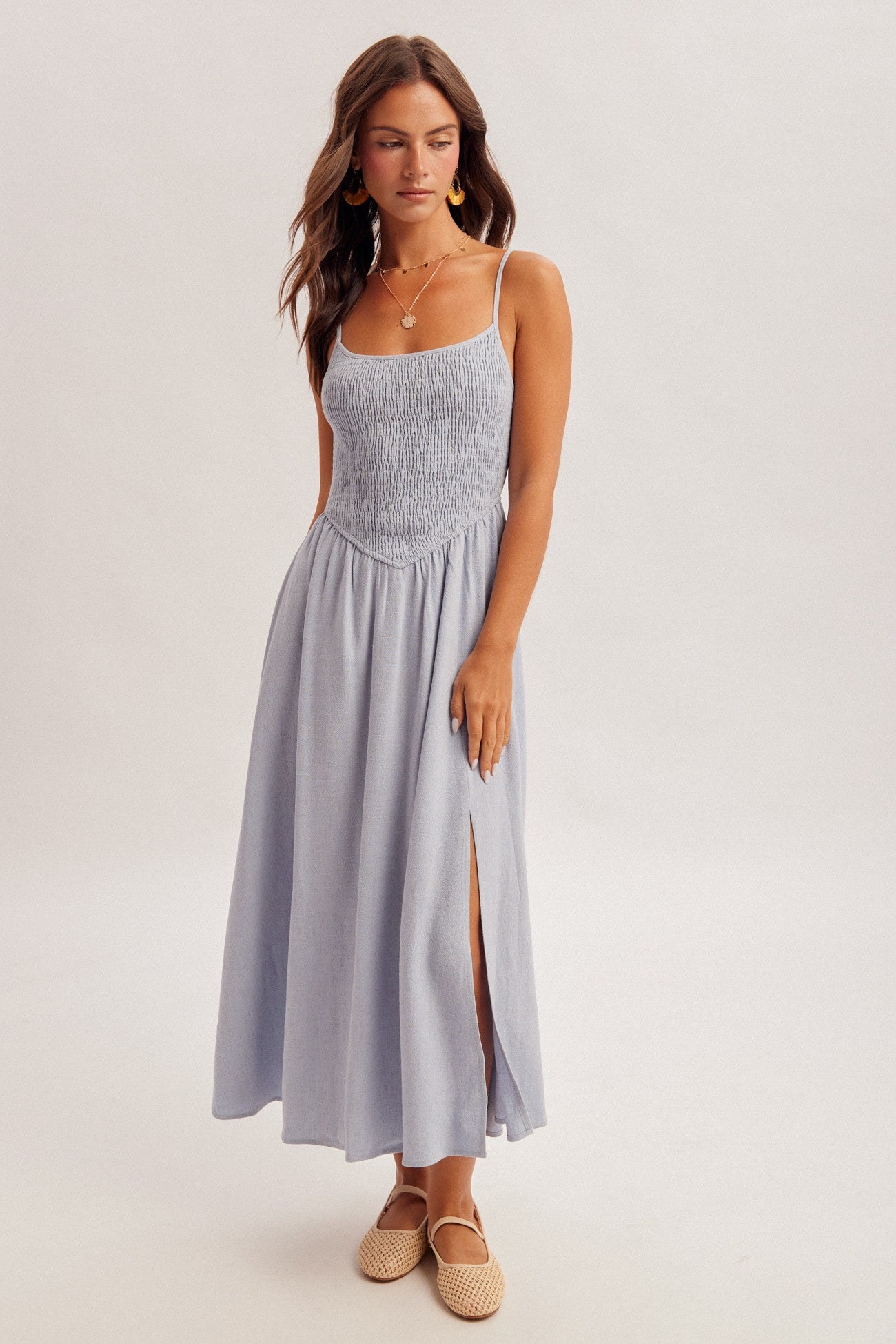 Coastal Daydream Smocked Midi