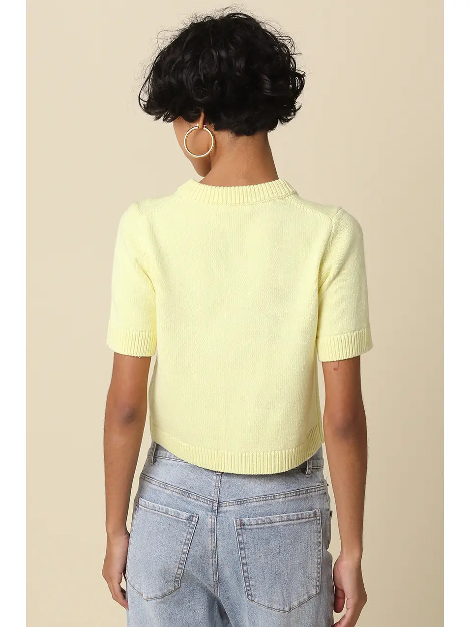 Leia Short Sleeve Knit Top