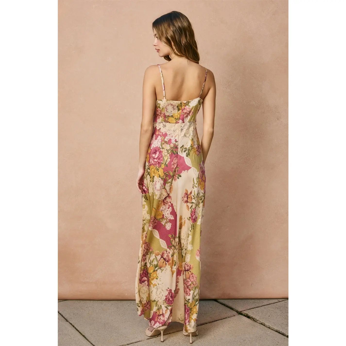 Meadow Romance Lace Detail Maxi Dress