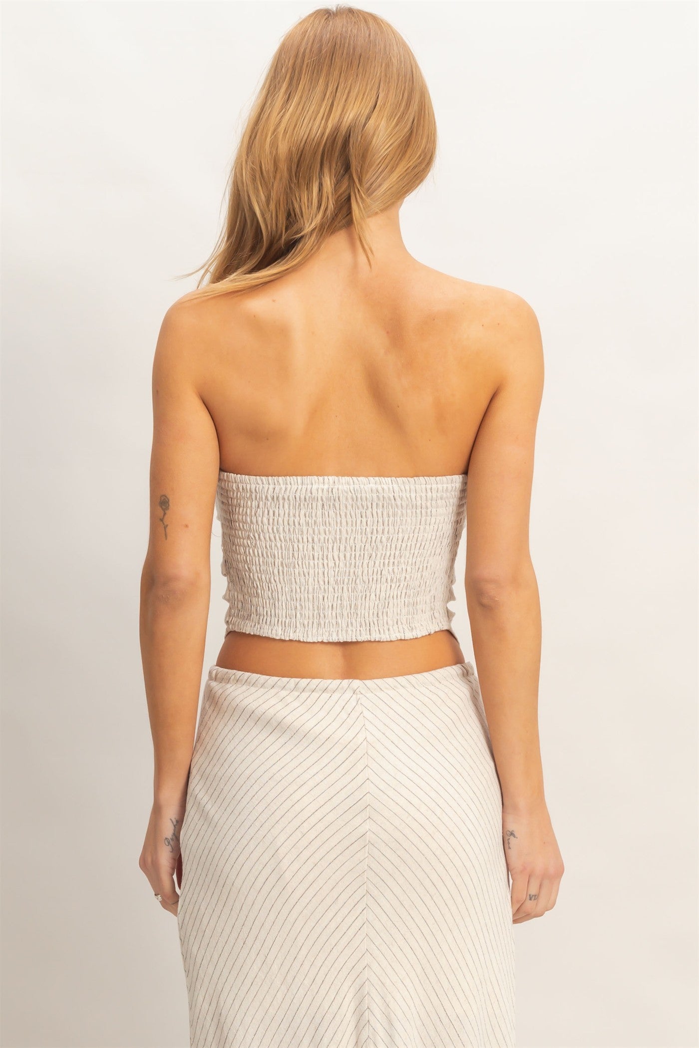 Striped Bandeau - Cream