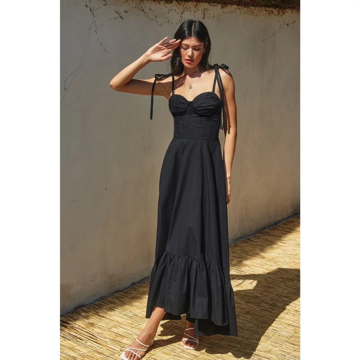 women’s boutique maxi dress side view