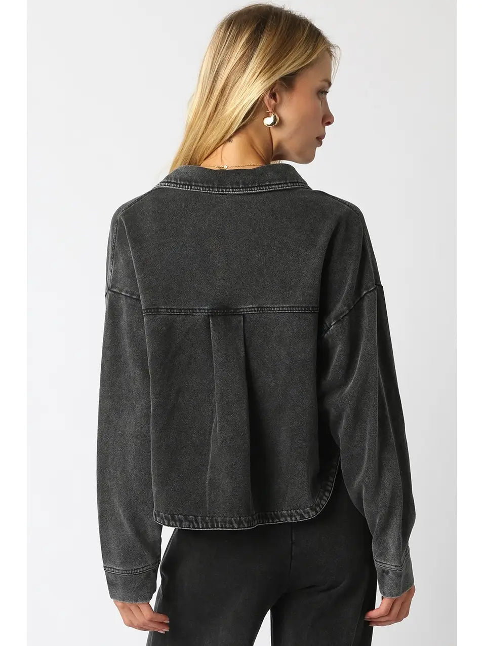 Khissy Cropped Utility Shirt Jacket