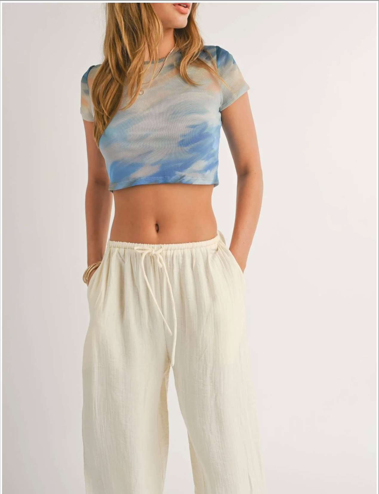 Salty Air Short Sleeve Mesh Top