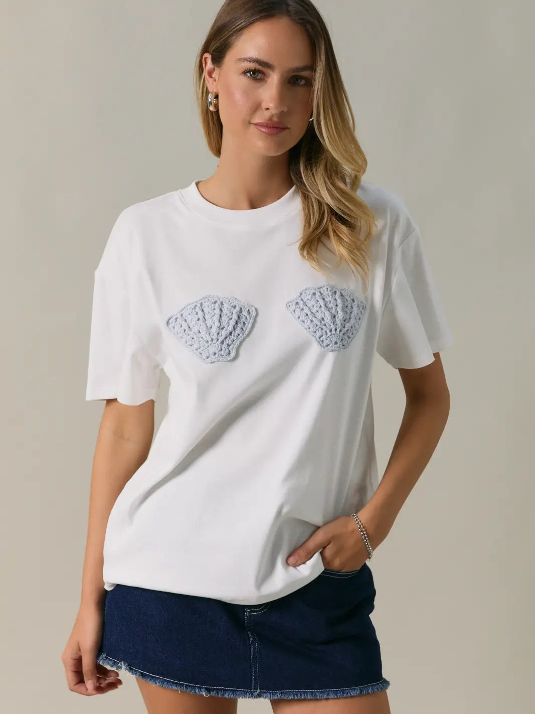 Crochet Shell Tee