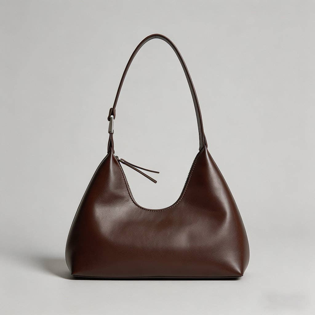 Vegan Leather Hobo Shoulder Bag