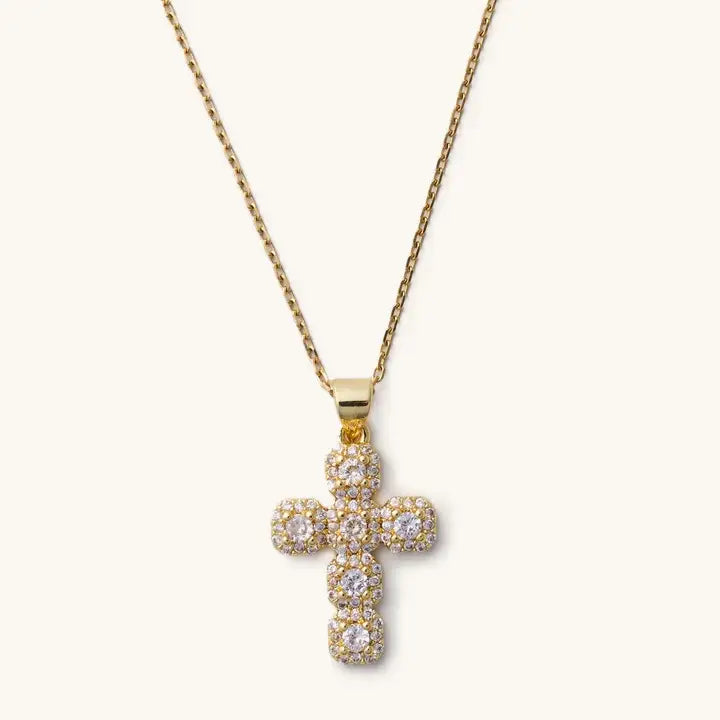 Diamond Cross Adjustable Necklace