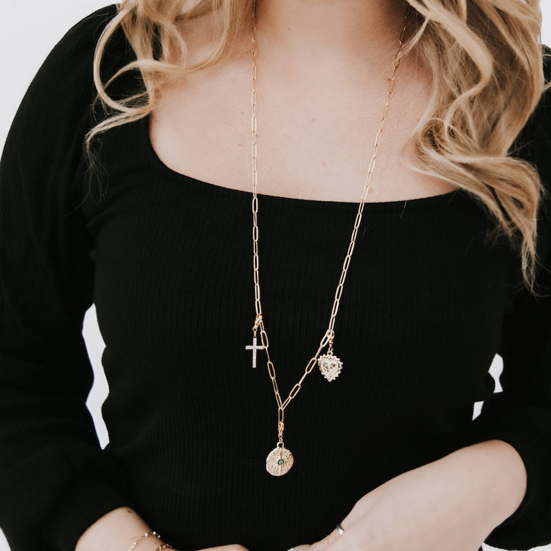 Link + Luxe Charm Necklace (water-proof)