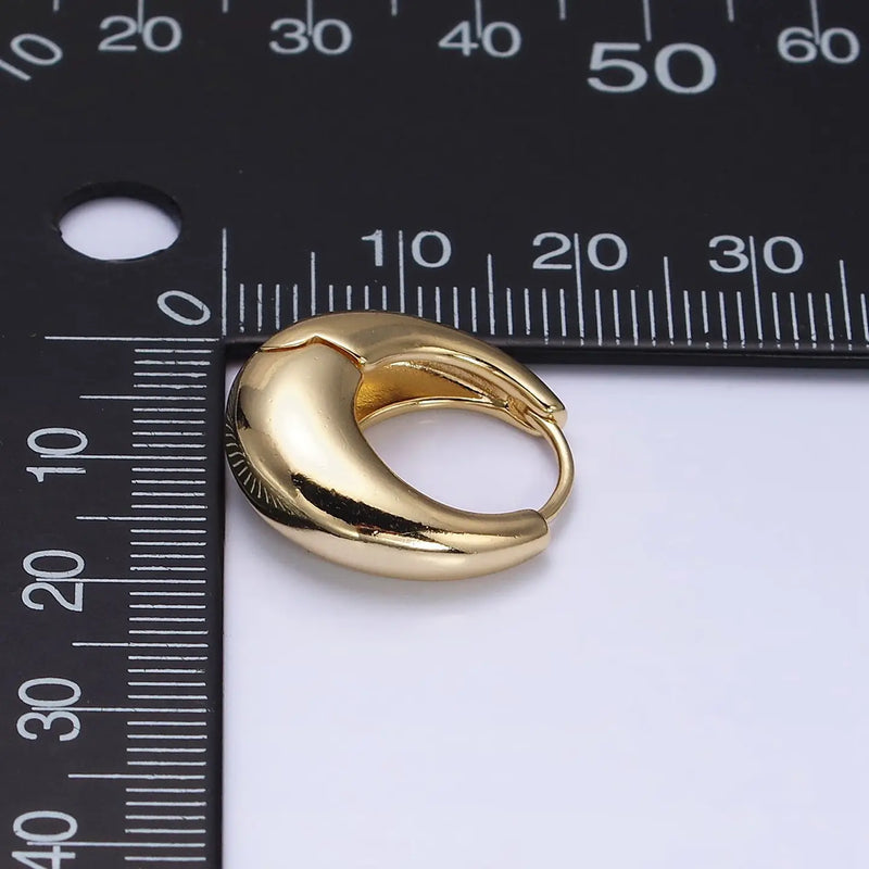 Dome Minimalist Huggie Earrings