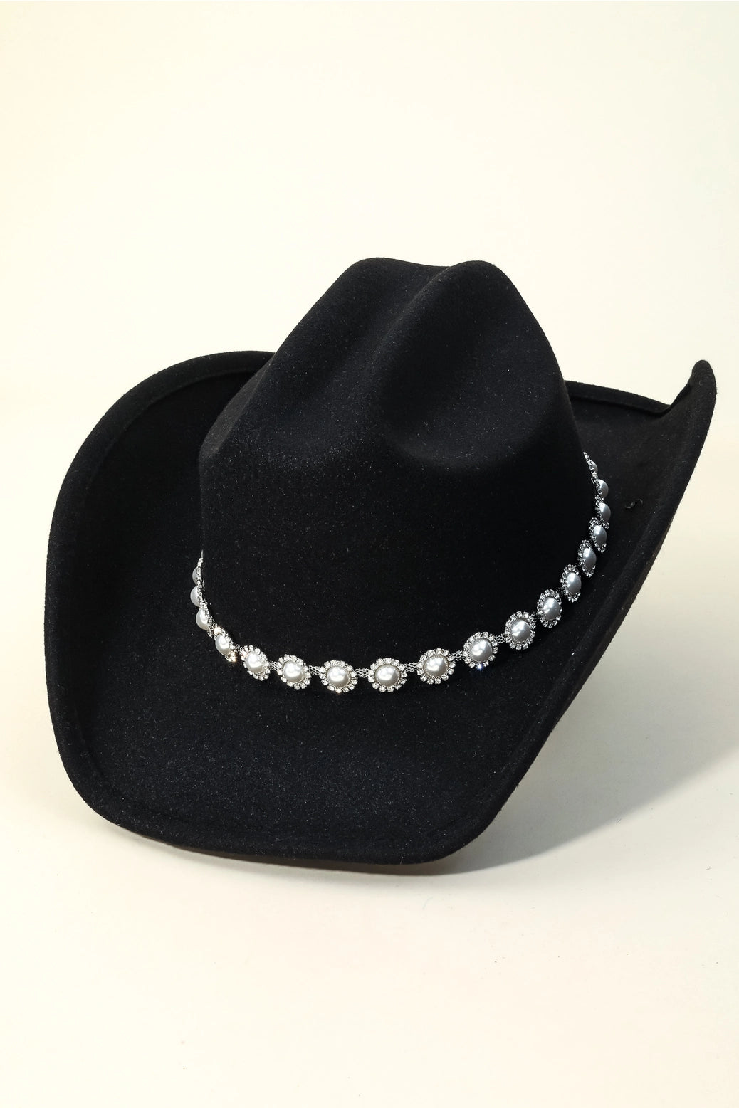 Pearl Studded Fashion Cowboy Hat