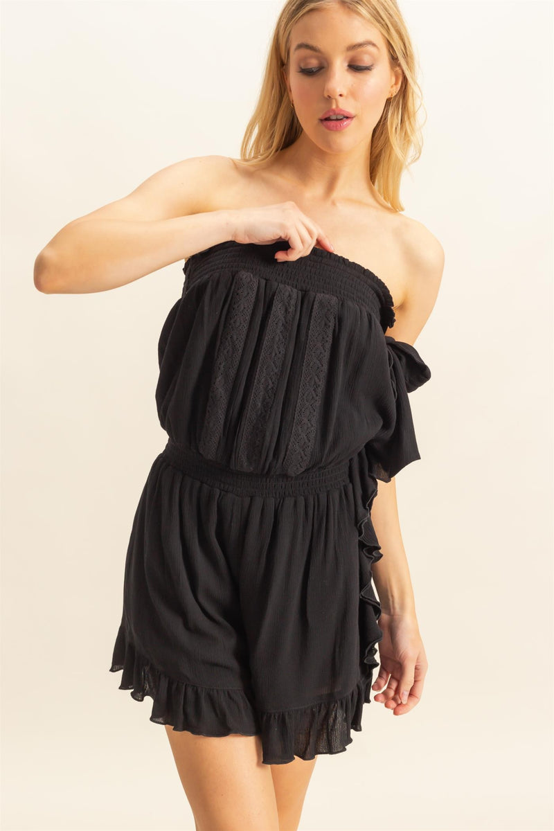 Strapless Ruffle Romper