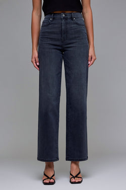 Black High Rise Dad Jean