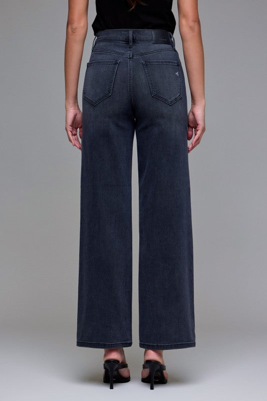 Black High Rise Dad Jean