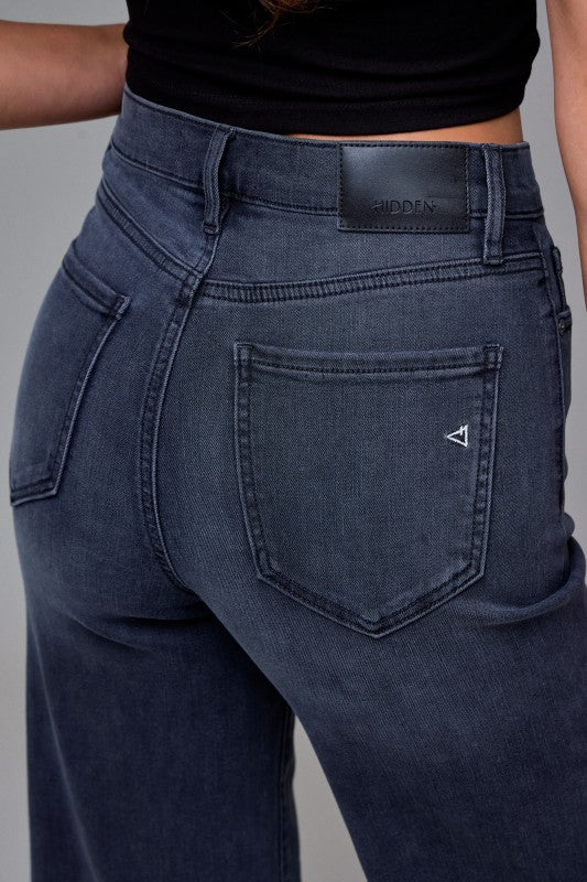 Black High Rise Dad Jean