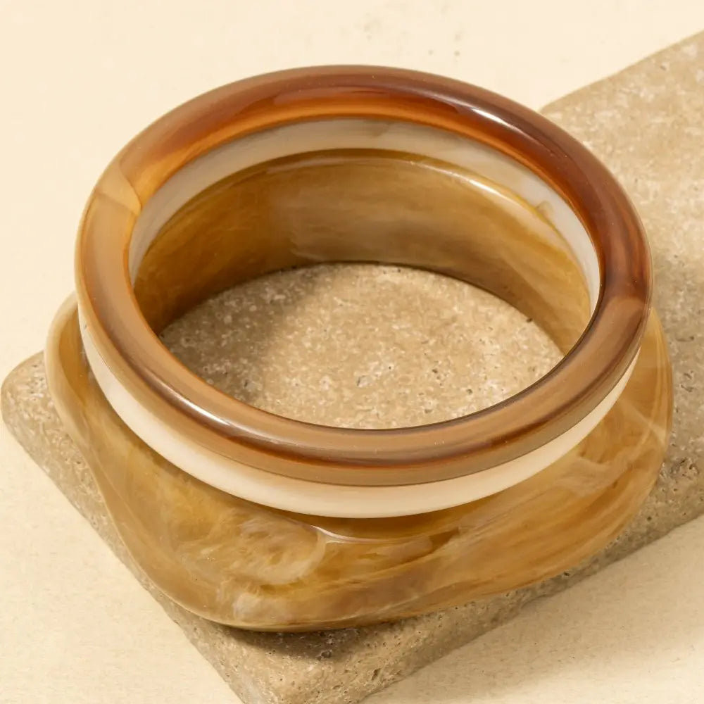 Chunky Acrylic Bangle Bracelet Set