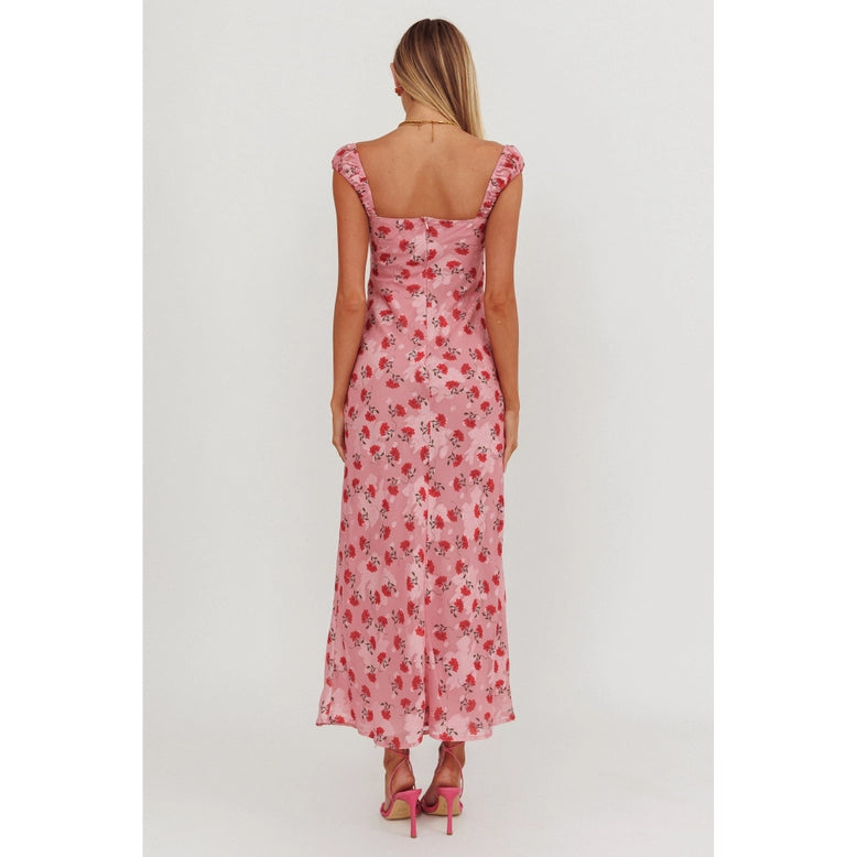 Sleeveless Rose Maxi Dress