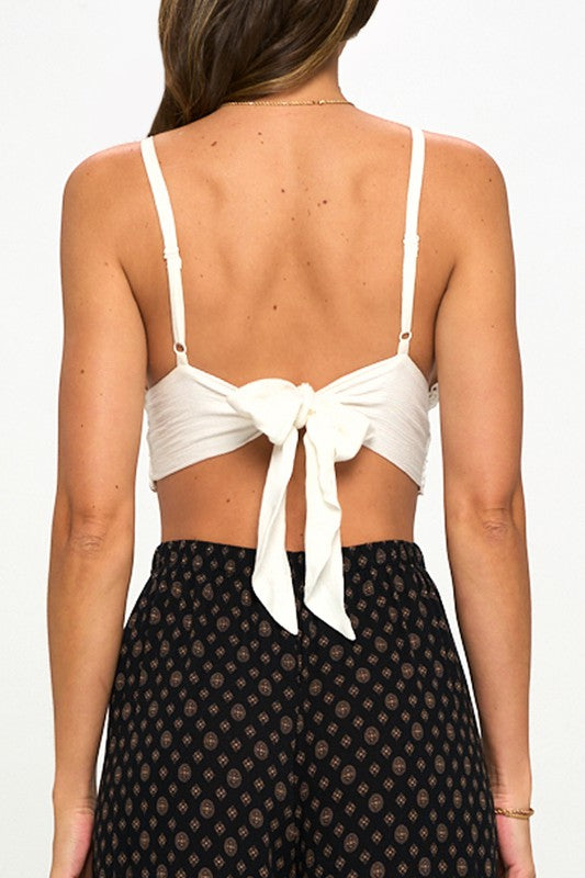 Crochet Tie Back Crop Top