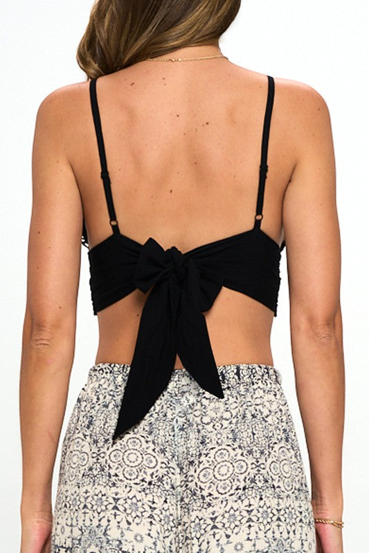 Crochet Tie Back Crop Top