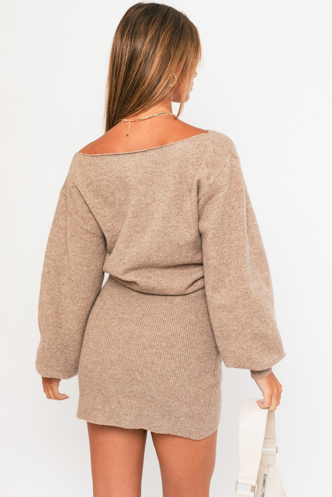 Boat Neck Sweater Dress