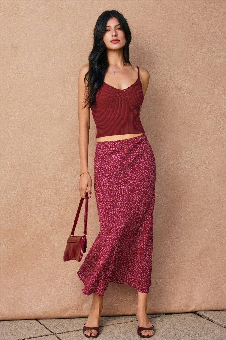 Wildflower Poise Lace Detail Pencil Skirt