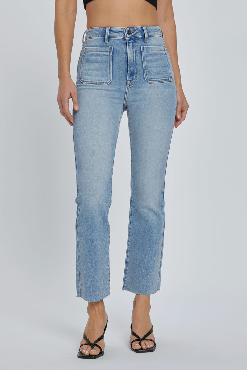 Front Pocket high rise crop flare