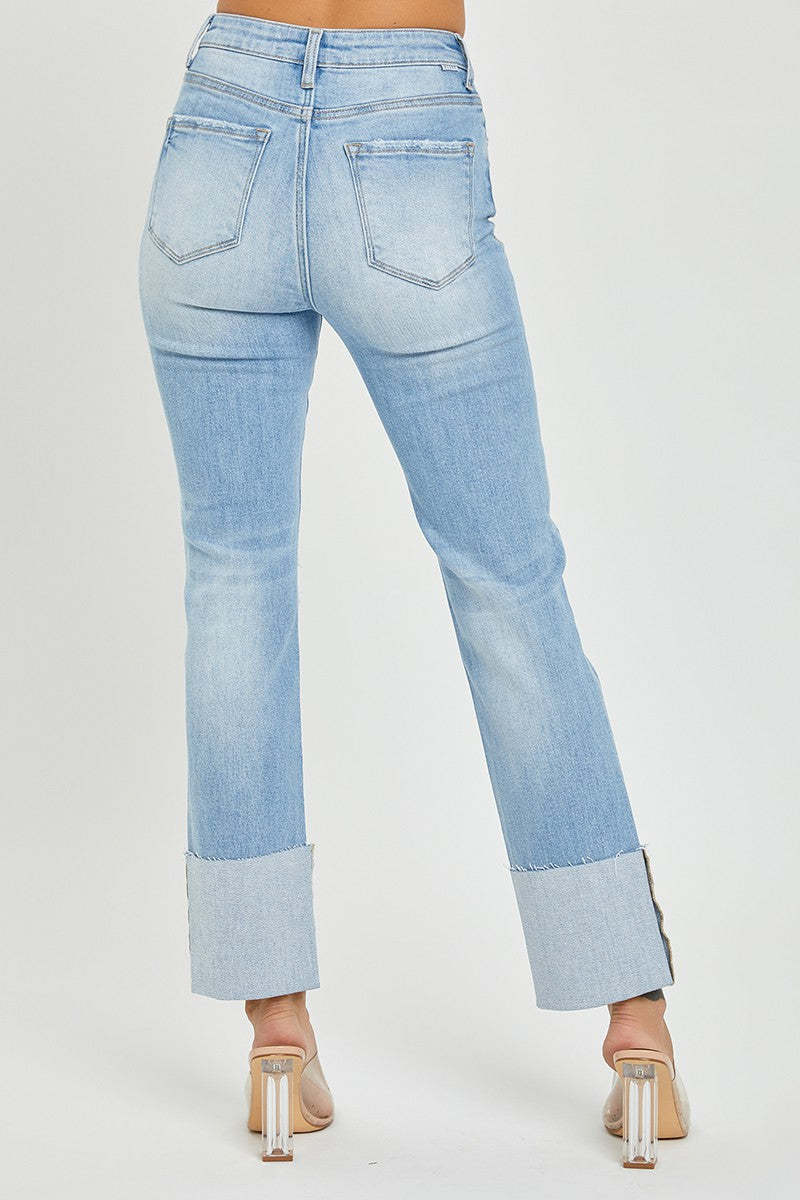 Risen Jeans High Rise Wide Cuff