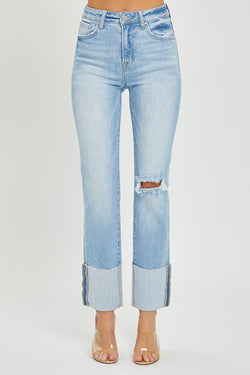 Risen Jeans High Rise Wide Cuff