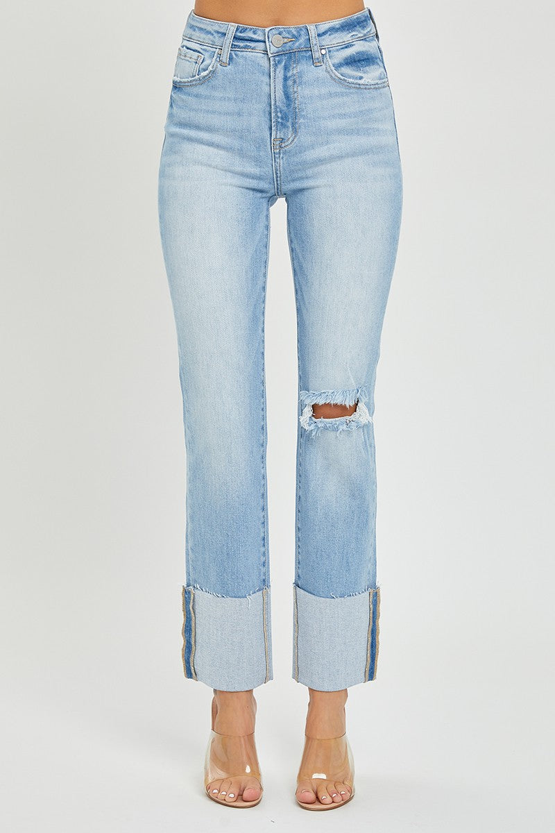 Risen Jeans High Rise Wide Cuff