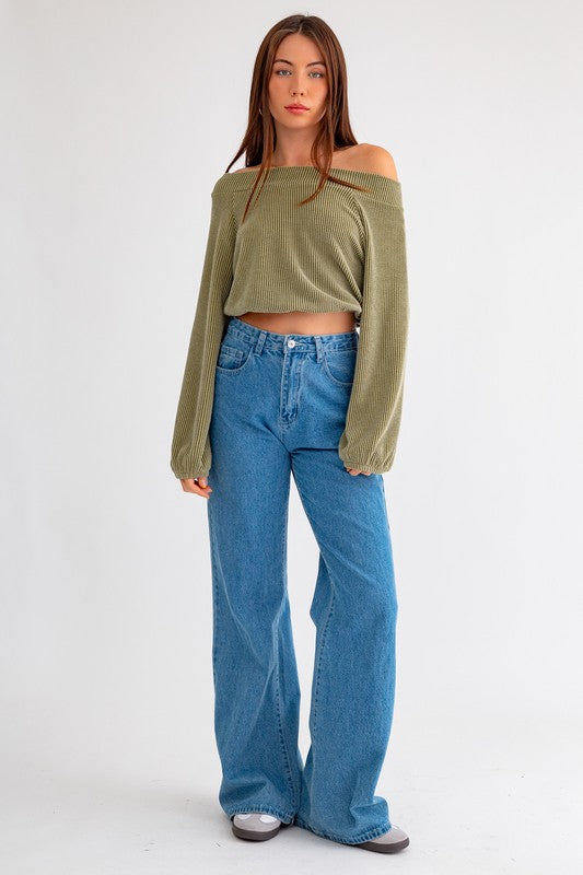 slouchy shoulder top