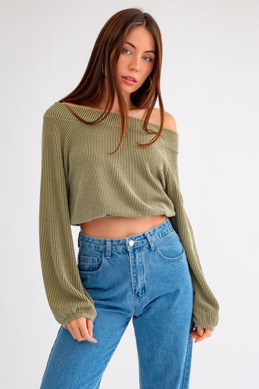 slouchy shoulder top
