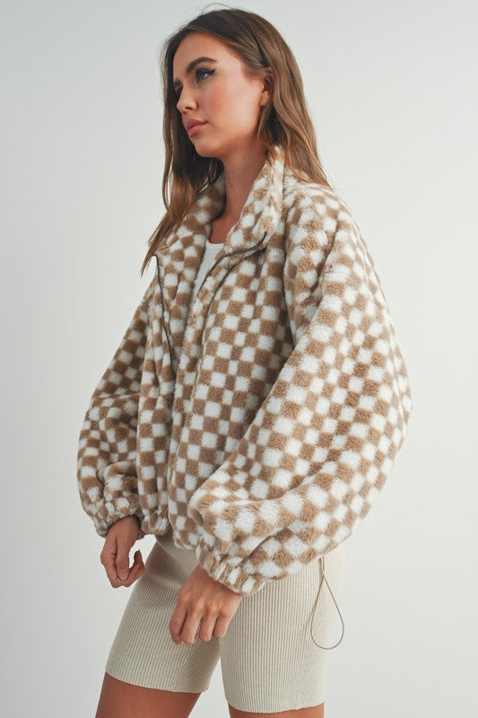 Checker Teddy Jacket