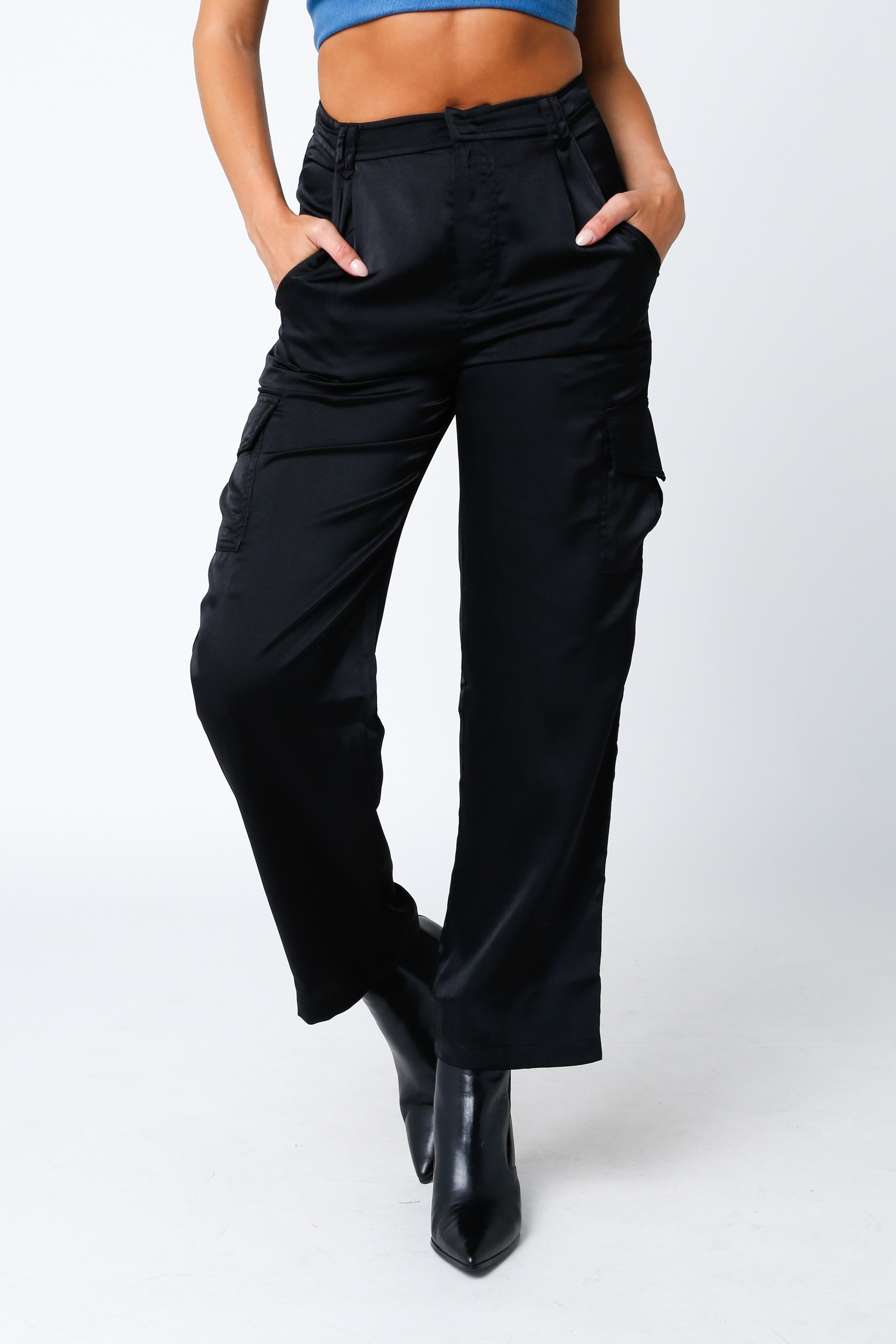 Silk Cargo Pants