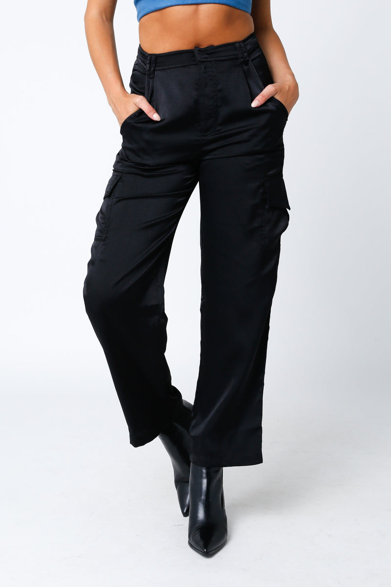 Silk Cargo Pants