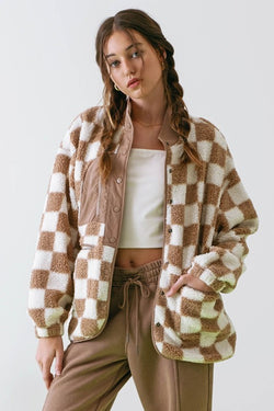 Checkered Fleece Jacket