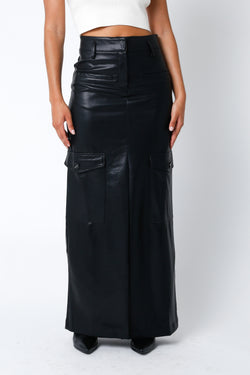 Bernarda Faux Leather Maxi Skirt