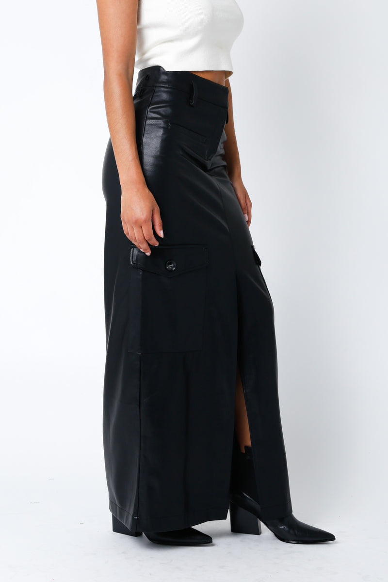 Bernarda Faux Leather Maxi Skirt