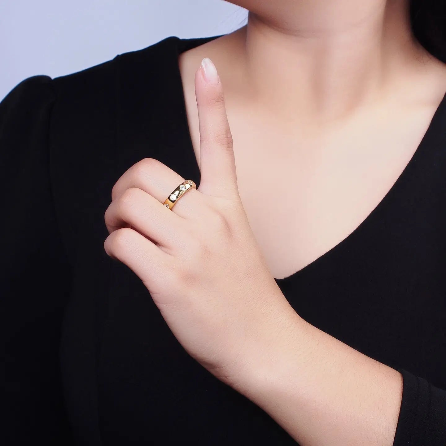 Dainty Gold Band Open Ring