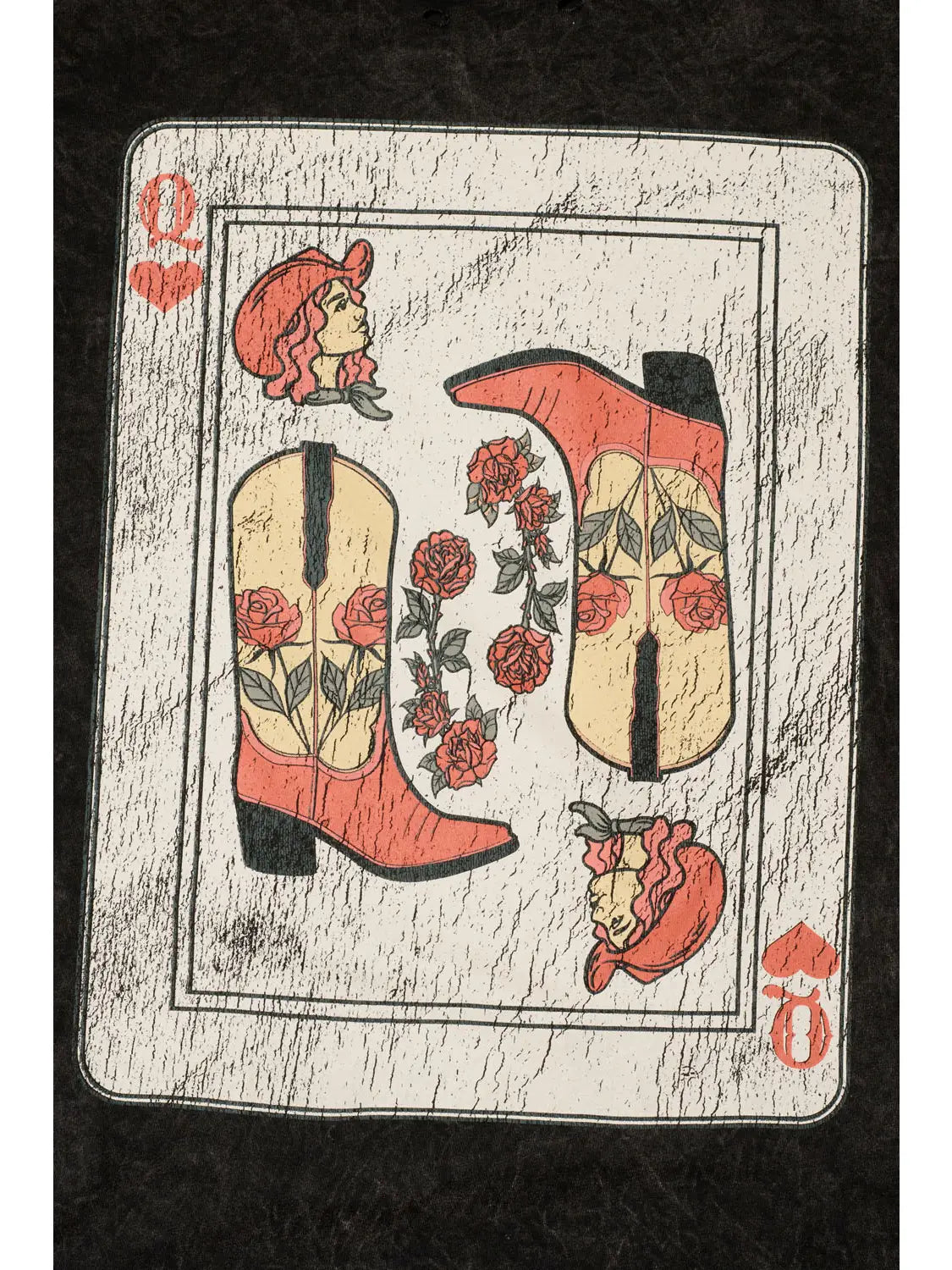 Queen Cowgirl Card Graphic Print Tee