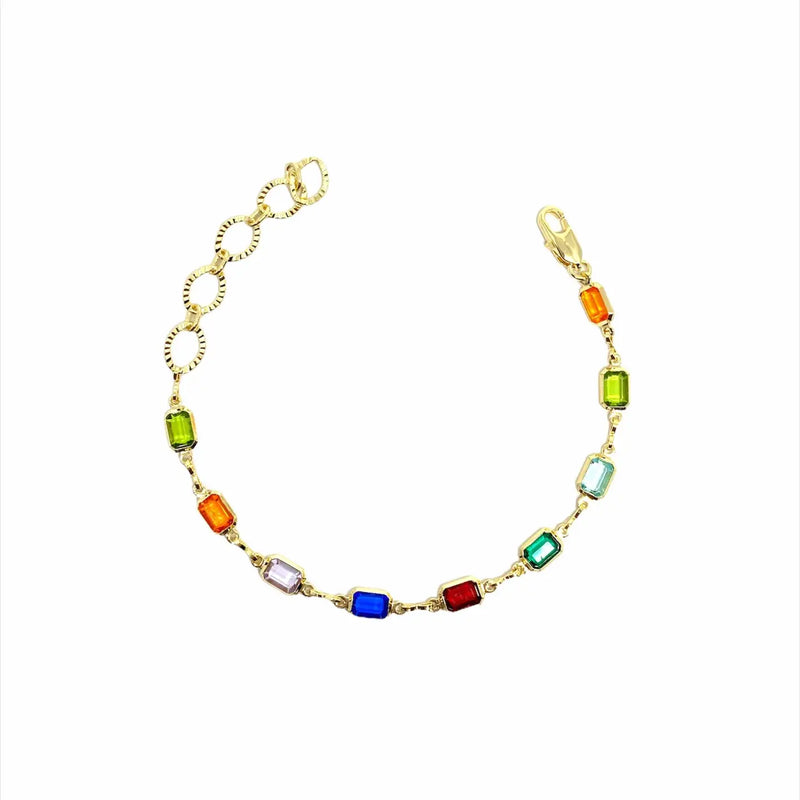 18k Gold Filled Multicolor Bracelet