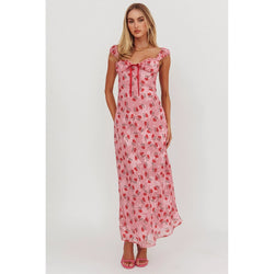 Sleeveless Rose Maxi Dress