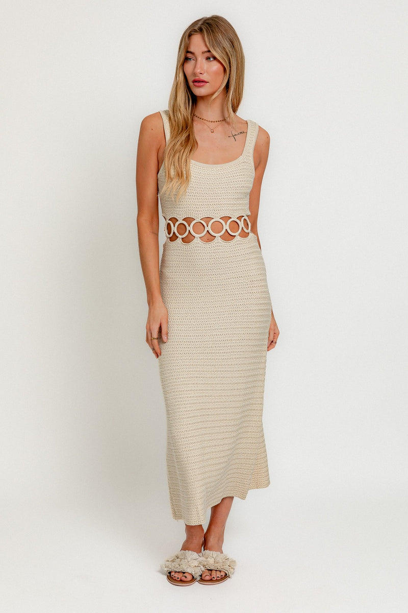 Malone Circle Crochet Midi Dress