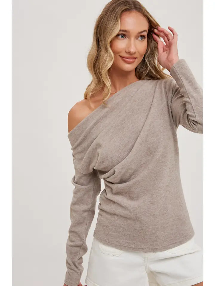 One Shoulder Knit Top