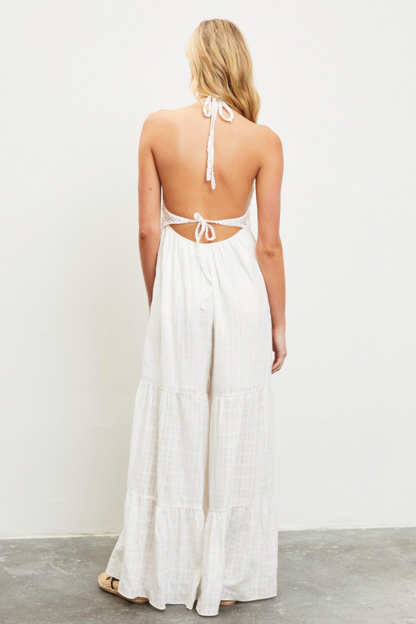 Crochet Halter Neck Jumpsuit