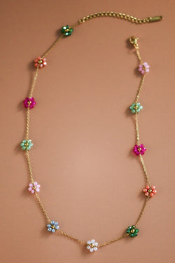 Colored Flower Necklace