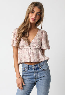 Julie Floral Print Top